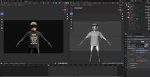 Mockup 3D de camisa animada no - Blender - Serviços Digitais