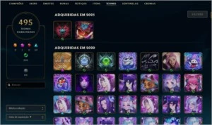 Conta LoL Plat IV 464 skins - League of Legends