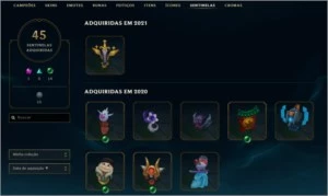 Conta LoL Plat IV 464 skins - League of Legends