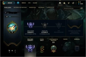 Conta diamante 1 , MMR alto , level 42, smurf - League of Legends LOL