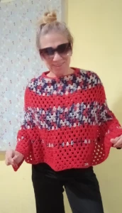 Poncho de crochê - Artesanato e Personalizados