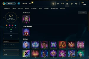 Esmeralda 4 com 42 Champs e 7 Skins + 2 Fragmentos - League of Legends LOL