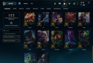 Prata 4 com 40 Champs e 43 Skins + 3 Espolios - League of Legends LOL