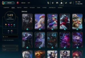 Conta lol 1420rp 28k essencia azul ex diamante 2 anos - League of Legends