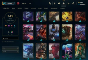 Conta lol 1420rp 28k essencia azul ex diamante 2 anos - League of Legends