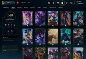 Conta lol 1420rp 28k essencia azul ex diamante 2 anos - League of Legends