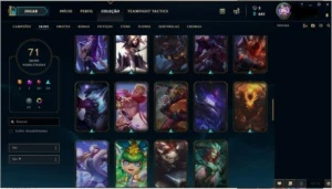 Conta Grão mestre com 71 skins - League of Legends LOL