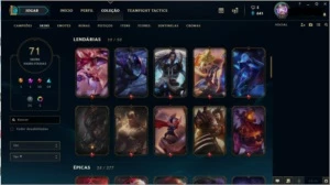 Conta Grão mestre com 71 skins - League of Legends LOL