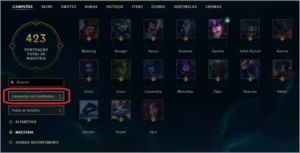 Conta Ouro 4, 110 skins quase todos champion - League of Legends LOL