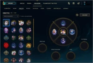 Conta LOL 124 champions , 120 skins , 35 emotes ,Diamante 4 - League of Legends