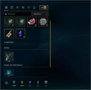 Conta nv 19 com skins - League of Legends LOL