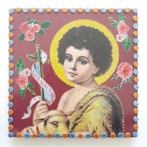 Quadrinho de Azulejo "São João Criança" - Artesanato e Personalizados