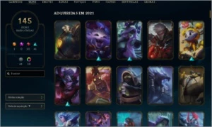 Conta de LOL Platina 3 + 145 Skins + Todos os Campeões - League of Legends
