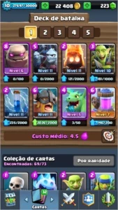 Conta Clash Royale Arena Lendária(Nv 10)+ Clash of Clans CV9