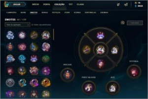 Conta com 239 skins + todos os champs + Ouro IV - League of Legends LOL