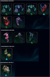 Conta Mestre - Skins Raras (conta antiga) - League of Legends LOL
