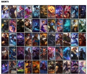 Conta Mestre - Skins Raras (conta antiga) - League of Legends LOL