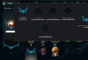 Platina 3 com 50 Champs e 48 Skins ( ADC / MID ) - League of Legends LOL