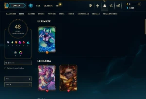 Platina 3 com 50 Champs e 48 Skins ( ADC / MID ) - League of Legends LOL