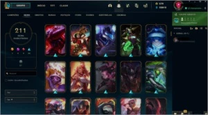 Conta de 211 skins Ouro 3 por 600 Reais - League of Legends LOL