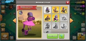 CONTA CLASH OF CLANS CV13 VÁRIAS SKINS