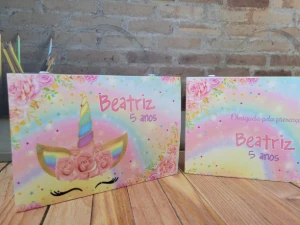 Kit Colorir Unicórnio com Caixinha Maleta - Artesanato e Personalizados