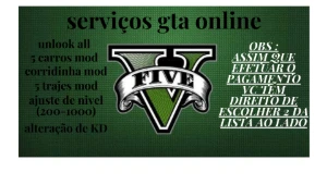 Gta 5 Online Serviços Avulsos