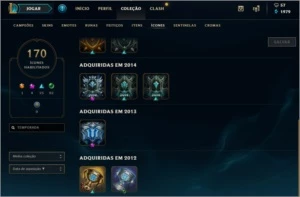 Acc Conta League Of Legends Lol C/ Skins Vitoriosas