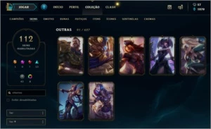 Acc Conta League Of Legends Lol C/ Skins Vitoriosas