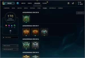 Acc Conta League Of Legends Lol C/ Skins Vitoriosas