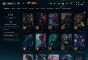 Platina 4 com 85 Champs e 8 Skins - League of Legends LOL