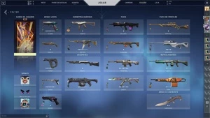 Conta valorant (Diversas skins/pacotes) +1000 R$ Gastos