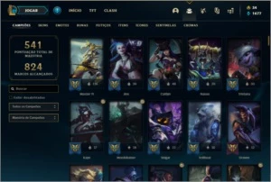 Conta ouro 3 com TODOS os champs e 217 skins - League of Legends LOL