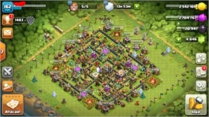 CLASH OF CLANS CV11 MUITO BARATO NÍVEL 162 / 4K DE GEMAS