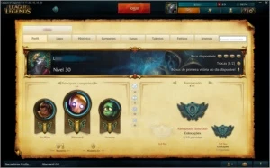 Conta com borda de ouro, 25 chmp, sem rank, maokai vitorioso - League of Legends LOL