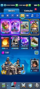 Conta (9Y) High Level Clash Royale - Todas As Cartas Obtida