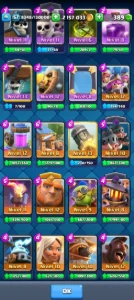 Conta (9Y) High Level Clash Royale - Todas As Cartas Obtida
