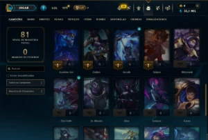Diamante 3 com 40 Champs e 12 Skins - League of Legends LOL