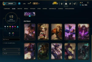 Diamante 3 com 40 Champs e 12 Skins - League of Legends LOL