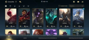 Conta Diamanteiii, Todos Os Campeões, 22 Skins - League of Legends: Wild Rift LOL WR