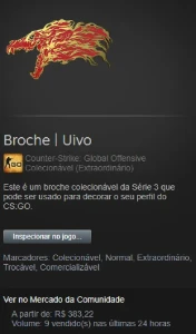 Broche Uivo (Howl) Cs-Go - Counter Strike