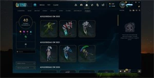 Conta LoL Lv 218 Ex Diamante 400 Skins - 3000 Gastos - - League of Legends