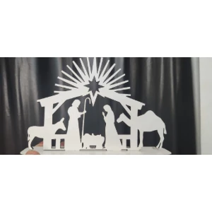 Presépio de Natal em MDF 20 x 13 cm - Artesanato e Personalizados