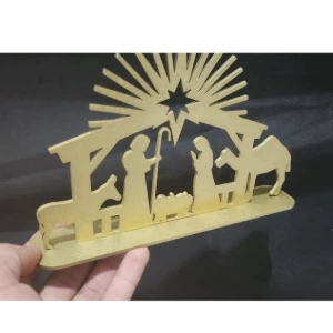 Presépio de Natal em MDF 20 x 13 cm - Artesanato e Personalizados