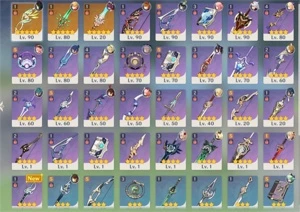 10 PERSONAGENS 5 ESTRELAS + ARMA BIS - Genshin Impact