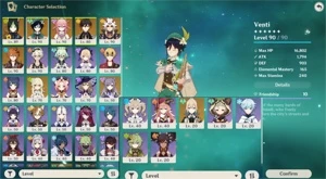 10 PERSONAGENS 5 ESTRELAS + ARMA BIS - Genshin Impact