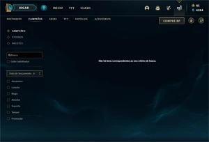 Conta LoL com 1247 skins e todos o Champs - League of Legends