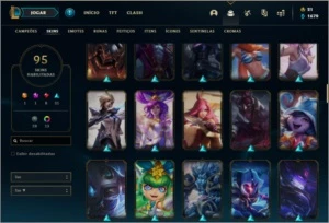 Conta prata 2 com 115 champs e 95 skins - League of Legends LOL