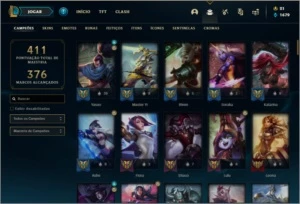 Conta prata 2 com 115 champs e 95 skins - League of Legends LOL