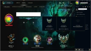 Conta Platina II, todos os campeões, 76 skin e + - League of Legends LOL